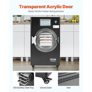 8.8-13.2 LBS/Batch Black Vacuum Freeze <b>Dryer</b> <b>Machine</b> 4-Layer Trays Adjustable Vacuum Pump Timer Temperature <b>Fruits</b> Vegetables - Product Image 6