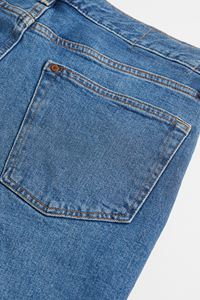 Short en jean délavé coupe droite décontractée pour homme, taille mi-haute, respirant, avec détails usés - Product Image 5