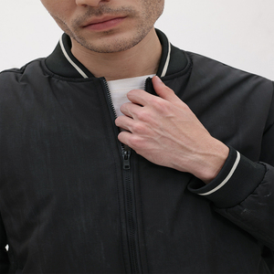 Wholesale High Quality Bomber Black Winter Jacket Custom Logo Plus Size Satin Thick Coat Streetwear High Quality Jackets OEM - Product Image 4