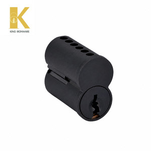 Cilindro de cerradura SFIC de repuesto rápido, latón negro mate, 6 pines, ranura en L, para seguridad de puertas comerciales - Product Image 4