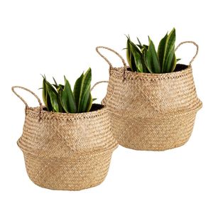 Decorative Handmade PHU HAO Brand Natural STRAW BELLY <b>BASKETS</b> for Plant Pot Cover and Home Decoration - Product Image 1