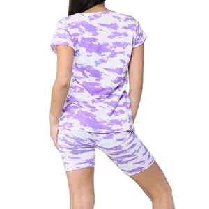 Conjunto de Dos Piezas de Verano con Estampado Tie Dye de Alta Calidad, Cómodo, Ligero, de Tela Suave, Corte Regular, Atuendo Moderno para Mujer - Product Image 4