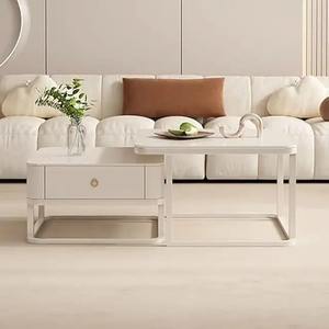 Mesa de Centro Moderna de Lujo, Cuadrada, de Madera, con Almacenamiento, para Sala de Estar, Comedor, Uso en Hoteles - Product Image 1