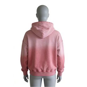 เสื้อฮู้ดสีชมพูทรงโอเวอร์ไซส์ ยูนิเซ็กซ์ ผ้าฝ้ายเฟรนช์เทอร์รี่ สไตล์ลำลอง ใส่ได้ทุกโอกาส ทรงปกติ มีกระเป๋า - Product Image 2