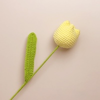 Mini bouquet de jacinthes tissées, fleurs artificielles préservées, fil à crocheter pour cadeau de la Saint-Valentin, décoration de la maison