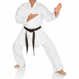 Kimono de karaté en tissu perlé 100% coton, uniforme de taekwondo, dobok, tenue d'arts martiaux, logo personnalisé, respirant et durable, vêtements d'entraînement - Product Image 1