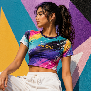 Wholesale Women Sporty Slim <b>Fit</b> Crop Top T-Shirt Custom Sublimation Breathable Eco-Friendly Spring/Summer Fashion Clothing - Product Image 3