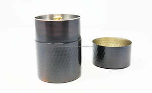 Metal Best Quality Container Kitchenware Accessory Metal Household Use Kitchen Product Classical Black Hammered Design Container - Product Image 2