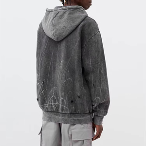 Sweat à capuche ample pour homme en coton molletonné épais, tissé vintage, coupe ajustée, séchage rapide, qualité supérieure, idéal pour l'hiver - Product Image 6