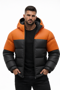 Chaqueta Acolchada Personalizada para Hombre, Estilo Urbano, con Capucha, Gruesa, Impermeable, Transpirable, Ecológica, con Forro de Algodón - Product Image 4