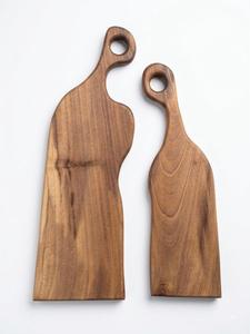 Planche à découper en bois d'acacia naturel de qualité supérieure, forme rectangulaire, épaisseur 1,2 cm, passe au lave-vaisselle, durable, fabriquée à la main, pour la cuisine - Product Image 5