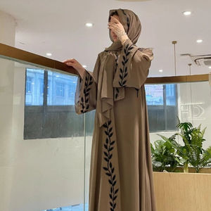 Precios al por Mayor, Nuevas Abayas Elegantes, Vestido Islámico, Ropa Musulmana para Mujer, Tallas Personalizadas, Color Azul, Abayas Largas - Product Image 4