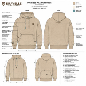 Sudadera con capucha de forro polar beige para hombre con logo en relieve y bolsillo frontal, corte regular, estilo casual para otoño. - Product Image 6