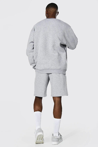 Custom High Quality Men's Summer Casual Two Pieces Crop Top Hoodie Short Pants Set Sports Jogger Set Biker Shorts Set Breathable - Product Image 3