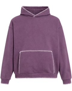 Sweat-shirt à capuche surdimensionné violet personnalisé pour homme, avec poche kangourou, style streetwear, épais, décontracté, pour l'hiver – Fabricant - Product Image 2