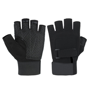 Private Label Weightlifting <b>Gloves</b> with Wrist Wrap Support for Bodybuilding Fitness Training and <b>Weight</b> Workouts - Product Image 1