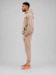 Men's Retro Acid Wash Tracksuit Pullover <b>Hoodie</b> with Drawstring Jogger Pants Urban Fashion Gym Running Outfit Premium - Product Image 3