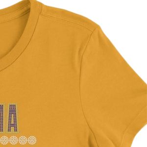 Camiseta ajustada Gold Life Member de Sigma Gamma Rho para mujer, camiseta informal de manga corta con cuello redondo para eventos de hermandad, ropa con estampado personalizado - Product Image 4