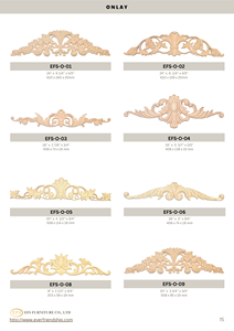 Apliques Decorativos de Madera Maciza Tallada para Gabinetes de Cocina, Apliques de Madera para Muebles, Diseños Personalizados OEM, Pedidos al por Mayor - Product Image 4