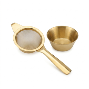 Brass <b>Tea</b> Strainer <b>Tea</b> <b>Infuser</b> Fine Mesh <b>Tea</b> Filter with Long Handle Reusable Loose Leaf <b>Tea</b> Strainer for <b>Tea</b> Brewing - Product Image 1