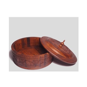 Boîte à chapati en bois pour la présentation de repas résidentiels, conçue pour un rangement organisé des aliments et une embellissement intérieur - Product Image 4