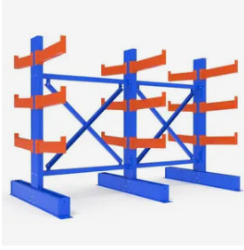 Heavy Duty Industrial Cantilever <b>Racking</b> System for Warehouse <b>Storage</b> Adjustable Steel Arms for Long Bulky Oversized Materials - Product Image 3