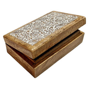 Aaliyan Impex Low Cost Wooden Keepsake Storage <b>Box</b> for Wedding <b>Memories</b> Jewelry Gifts Personal Treasures Classic Rustic Style - Product Image 1