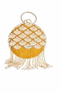 Bolso de mano redondo estilo Potli para novias, ecológico y de primera calidad, con cierre de cordón, impermeable, para damas. - Product Image 3