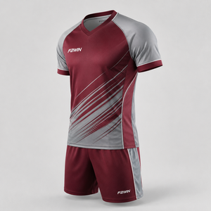 Conjunto de Camiseta de Fútbol para Hombre F2WIN, Azul Marino, Cuello en V, Manga Corta, Malla Transpirable, Corte Regular, Todas las Temporadas, Precio Económico, Personalizable - Product Image 4