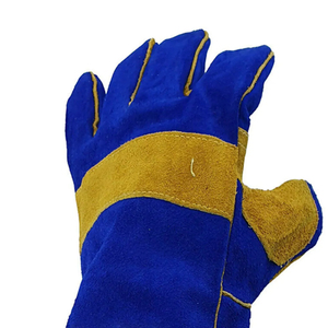 Gants de soudage en cuir de vachette, résistants à la chaleur, longs, pour travaux industriels, pour hommes, utilisation en construction - Product Image 3