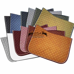 Tapis de selle anglais en tissu coton, garnissage en mousse haute densité, respirant/confortable pour l'équitation, l'entraînement et la compétition. - Product Image 6