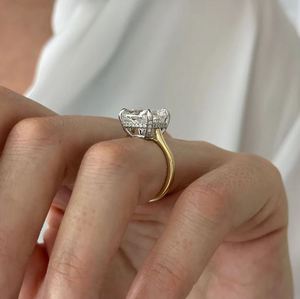 4.5 CT <b>Cushion</b> Cut Lab Grown Diamond IGI Certified Hidden Halo 14K Gold Engagement <b>Ring</b> Luxury Solitaire Bridal <b>Wedding</b> Party - Product Image 6