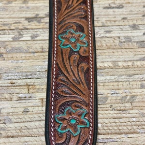 Luxury Top Sale Durable Hand <b>Tooled</b> <b>Leather</b> Floral Dog Leash for Walking Heavy-Duty Custom Training <b>Leather</b> Pet & Dog Leash - Product Image 4