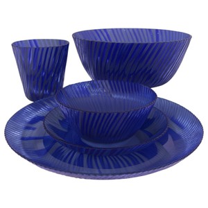 Assiettes écologiques à motif côtelé PGT MIT (lot de 6 couleurs) pour la maison et le camping - Product Image 2