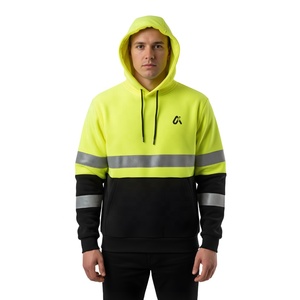 OEM ODM Wholesale Cotton <b>Waterproof</b> Reflective Safety Hoodie for Men Jacket ANSI Class3 Quick Dry Breathable Customizable - Product Image 1