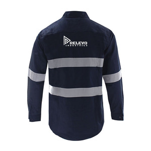 Chemise de sécurité réfléchissante 180 GSM en polyester PU, vêtements de travail haute visibilité, style manches longues avec réflecteur pour la vente en gros - Product Image 4