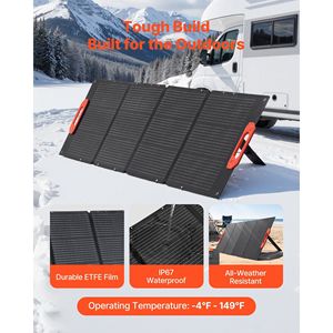 Panneau solaire monocristallin pliable 150W, efficacité 23%, chargeur solaire portable ETFE Mono avec sortie Type-C et QC3.0 - Product Image 5