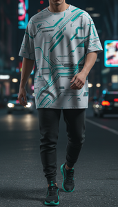 Camiseta Urbana Casual Oversize Sublimada para Hombre, Moda Urbana Popular - Product Image 6