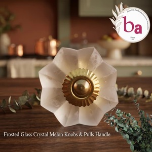 Export Quality Crystal Industrial Design Melon Cabinet <b>Drawer</b> <b>Knobs</b> Pulls Handle Kitchen Bathroom Hotel Outdoor Warehouse Villa - Product Image 6