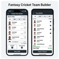Aplicación Híbrida de Deportes de Fantasía RoyalCraft Enterprise: Crea Equipos, Juega Ligas, Gana Premios, Estadísticas de Partidos en Vivo