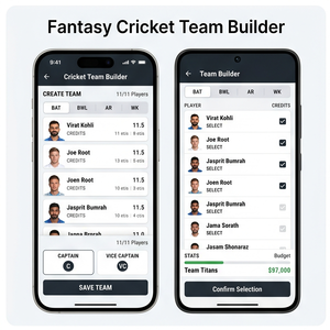 Aplicación RoyalCraft Fantasy Sports – Crea equipos, juega ligas, gana recompensas y ve estadísticas de partidos en vivo IOS/Android/Linux/Mac - Product Image 1