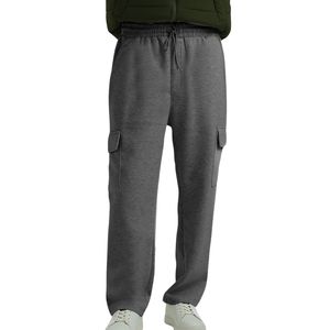 Pantalon de jogging cargo en molleton de coton pour homme avec poches latérales, taille élastique, style streetwear, vente en gros OEM - Product Image 1