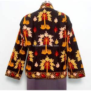 Chaqueta Corta de Invierno/Otoño con Bordado Elegante y Patrones Tradicionales, Ropa Exterior de Moda al por Mayor - Product Image 5