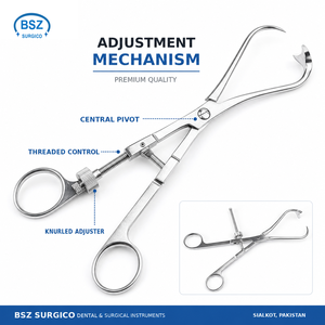คีมจับผ่าตัดสแตนเลส BSZ SURGICO พร้อมกลไกปรับระดับ สำหรับการผ่าตัดทั่วไป เครื่องมือผ่าตัดแบบใช้มือ - Product Image 1