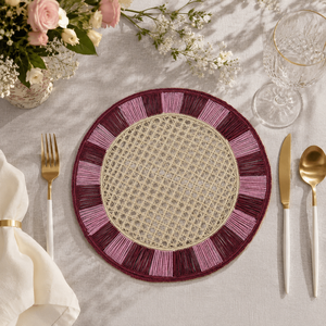 Ensemble de sets de table et de sous-plats festonnés faits main en forme de fleur pour la décoration de table à manger, Fabricant vietnamien OEM - Product Image 1