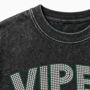Camiseta Oversize Negra para Hombre con Lavado Ácido, Estampado de Serpiente Verde, Manga Corta, Cuello Redondo, Estilo Urbano - Product Image 5