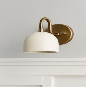 Minimalist Brass <b>Wall</b> <b>Sconce</b> With Cream Dome Shade Indoor Lighting Fixture For Bathroom Home Decor - Product Image 3