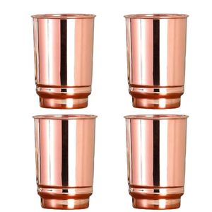 Verre en cuivre artisanal de luxe à double paroi, écologique, pour des dîners élégants et des repas traditionnels indiens - Product Image 2