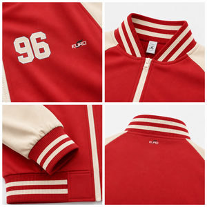 Men Compact Varsity <b>Jacket</b> Modern Casual Bomber Baseball Coat with Premium Soft Fabric Ribbed Collar Varsity <b>Jacket</b> Comfortable - Product Image 5