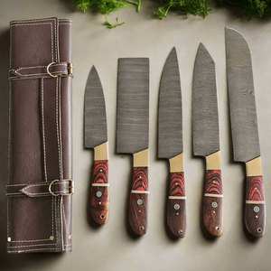 Professional Damascus Steel <b>Kitchen</b> <b>Knife</b> Set Multi Piece Chef <b>Knives</b> With Durable Blade For Chopping Slicing Dicing - Product Image 6